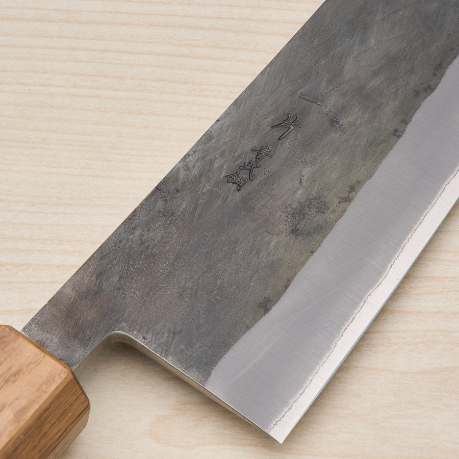 Hitohira TD Blue #2 Stainless Clad Kurouchi Gyuto 210mm Wenge Handle