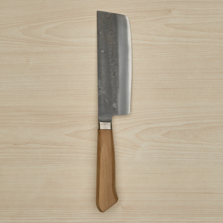 Hitohira TD Blue #2 Stainless Clad Nashiji Yo Nakiri 150mm Walnut Handle
