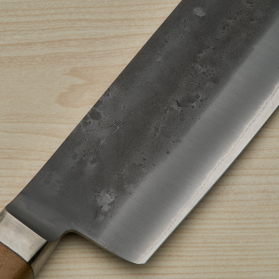 Hitohira TD Blue #2 Stainless Clad Nashiji Yo Nakiri 150mm Walnut Handle