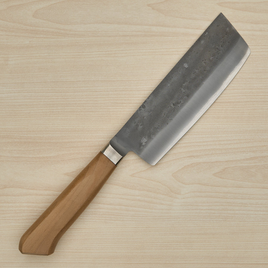 Hitohira TD Blue #2 Stainless Clad Nashiji Yo Nakiri 150mm Walnut Handle