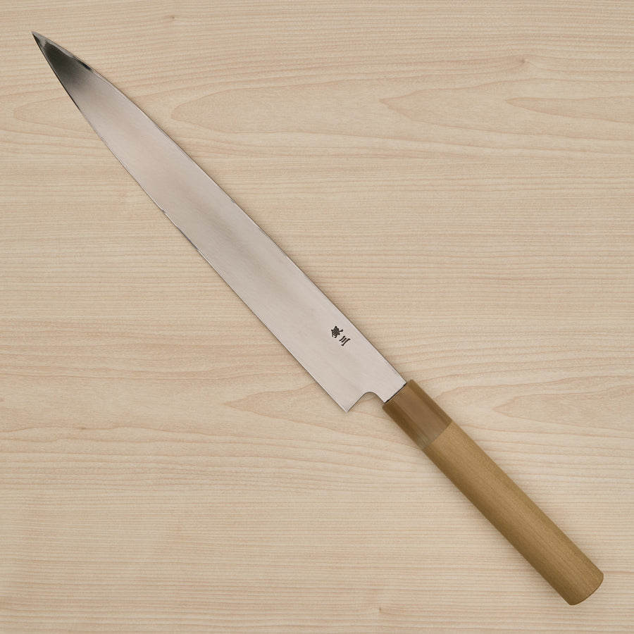Hitohira Silver #3 Yanagiba 270mm Ho Wood Handle (D-Shape)