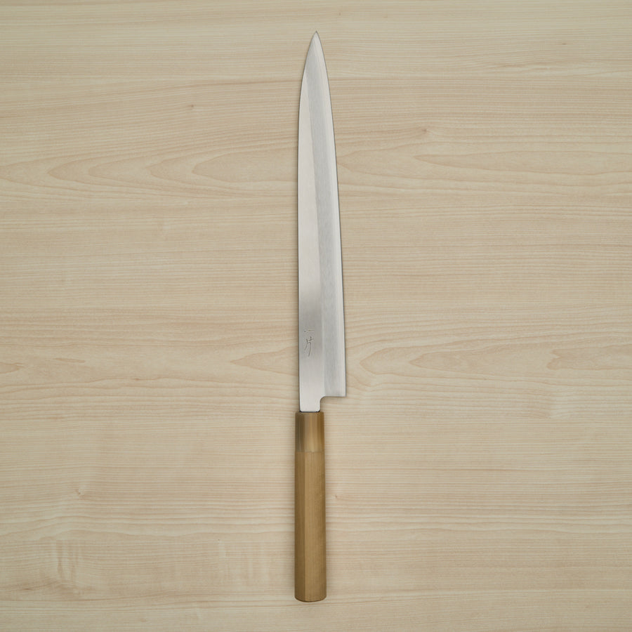 Hitohira Silver #3 Yanagiba 300mm Ho Wood Handle (D-Shape)