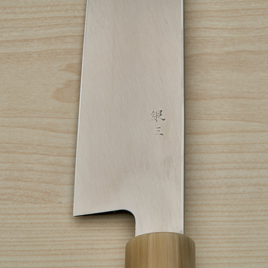 Hitohira Silver #3 Yanagiba 300mm Ho Wood Handle (D-Shape)