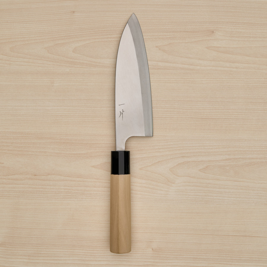 Hitohira Silver #3 Deba 165mm Ho Wood Handle (D-Shape)