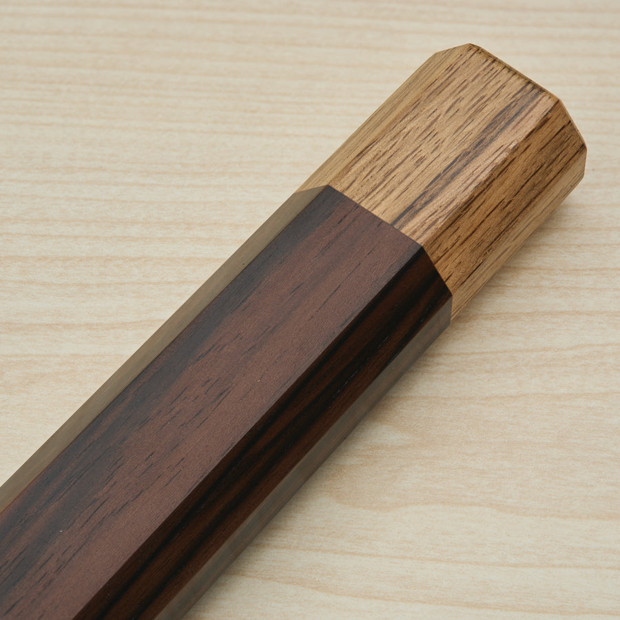 Hitohira WB Two-Tone Handle Makassar Ebony x Oak 130mm