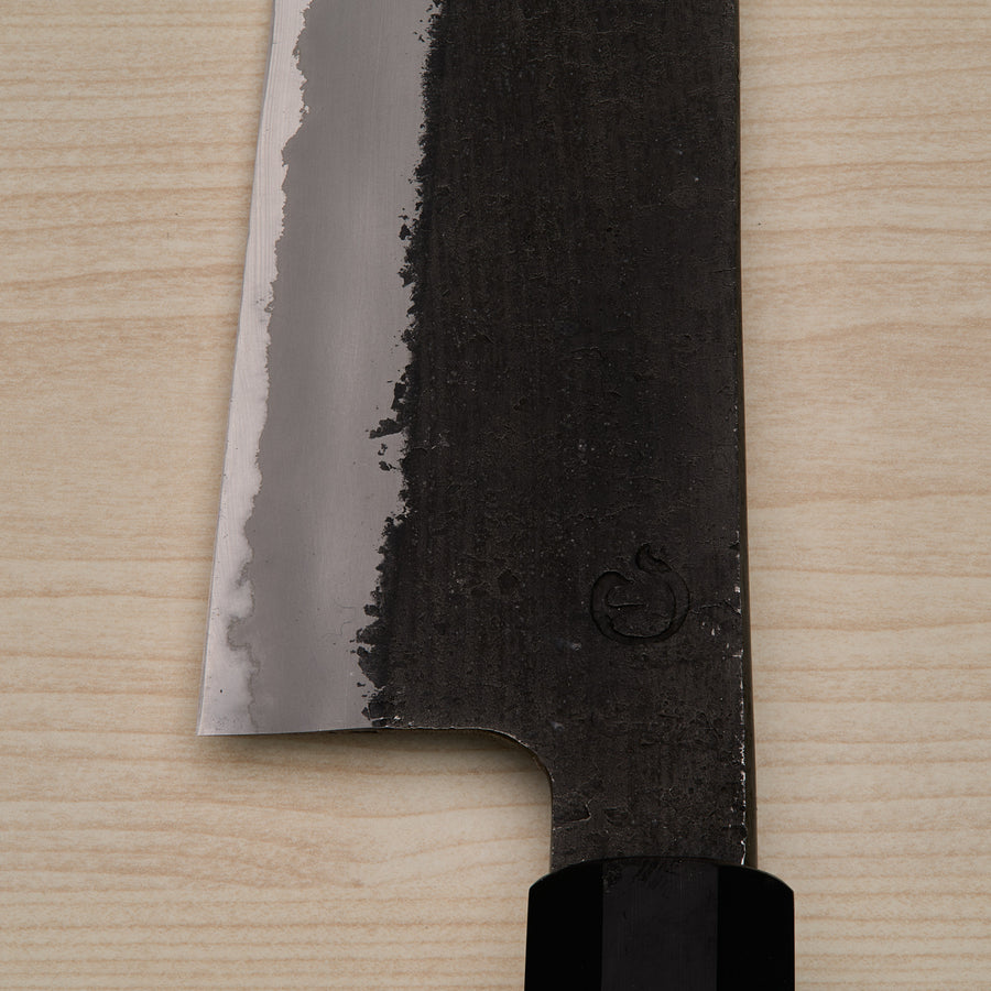 Hitohira Hinode Nashiji White #2 Stainless Clad Gyuto 240mm Zebrawood Handle