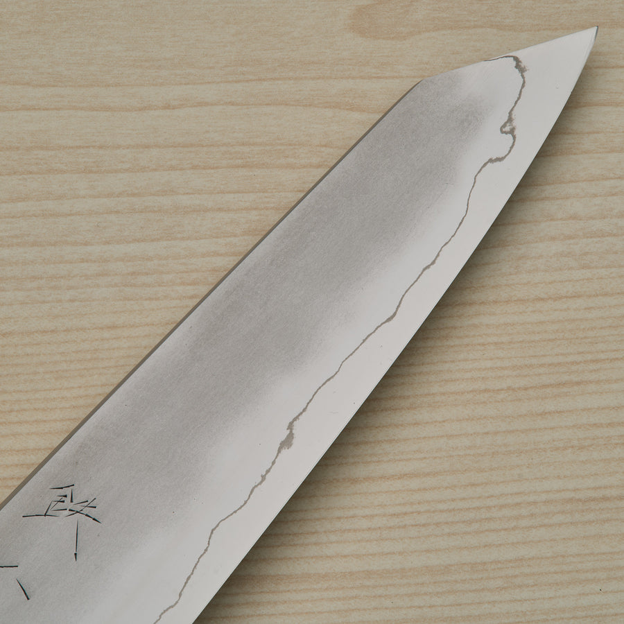 Tetsujin Silver #3 Kasumi Kiritsuke Petty 165mm Taihei Makassar Ebony Handle
