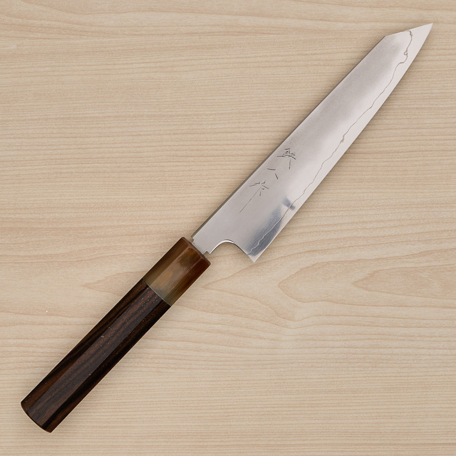 Tetsujin Silver #3 Kasumi Kiritsuke Petty 165mm Taihei Makassar Ebony Handle