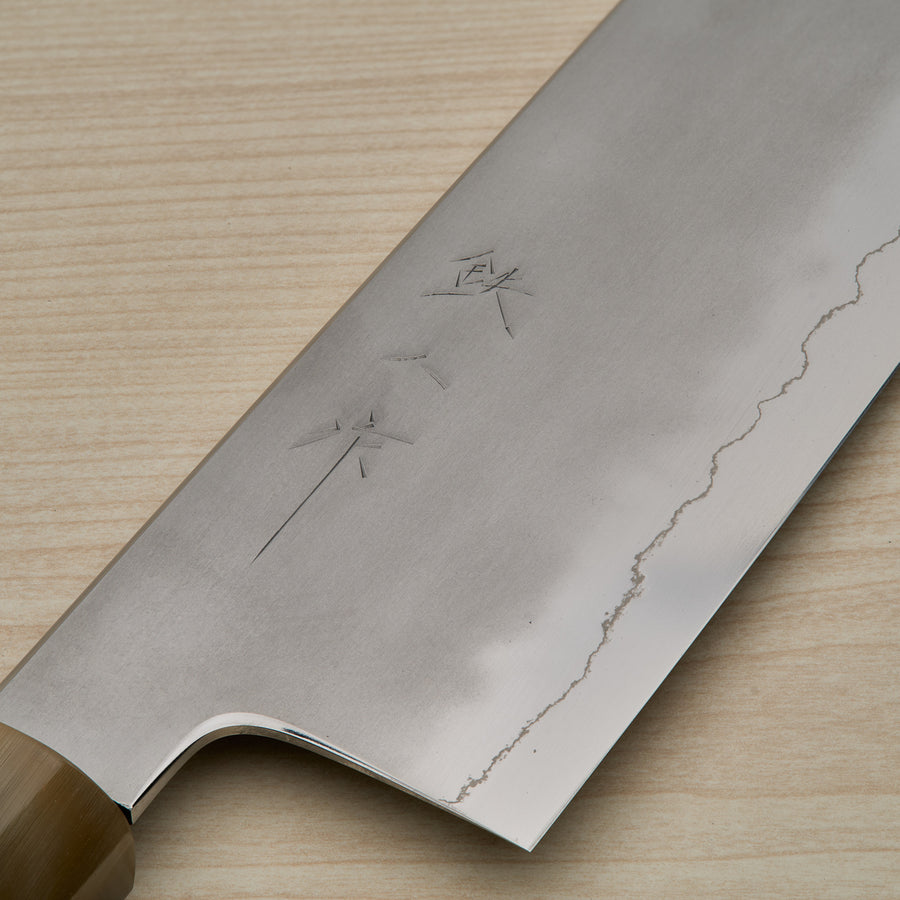 Tetsujin Silver #3 Kasumi Nakiri 180mm Taihei Makassar Ebony Handle