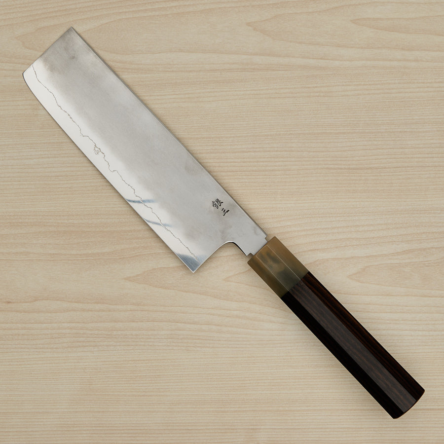 Tetsujin Silver #3 Kasumi Nakiri 180mm Taihei Makassar Ebony Handle