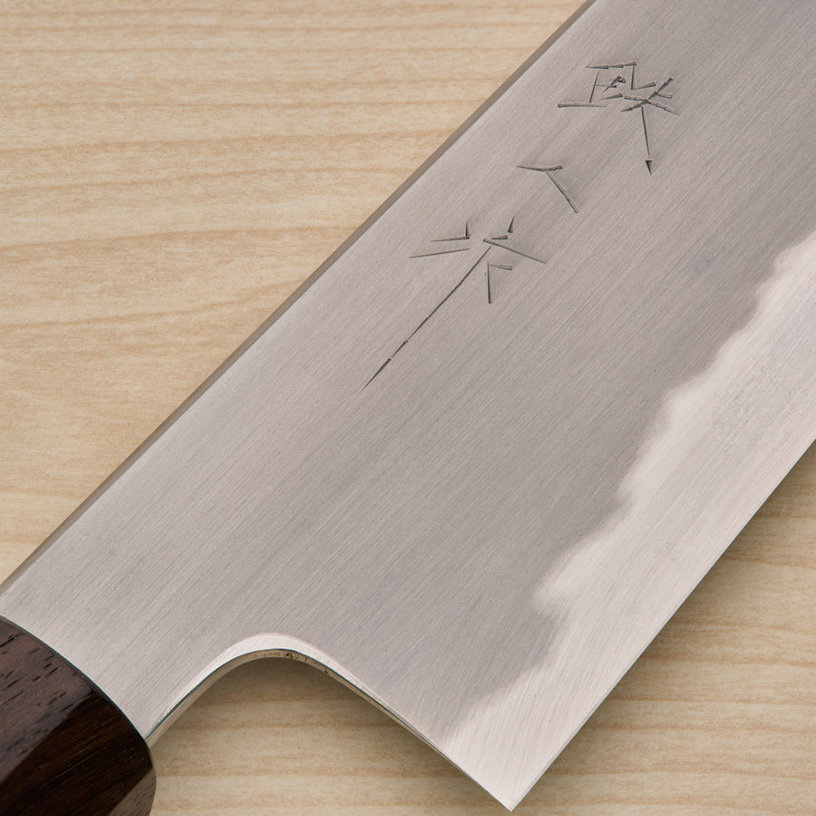 Tetsujin Blue #2 Kasumi Gyuto 210mm Mono Rosewood Handle