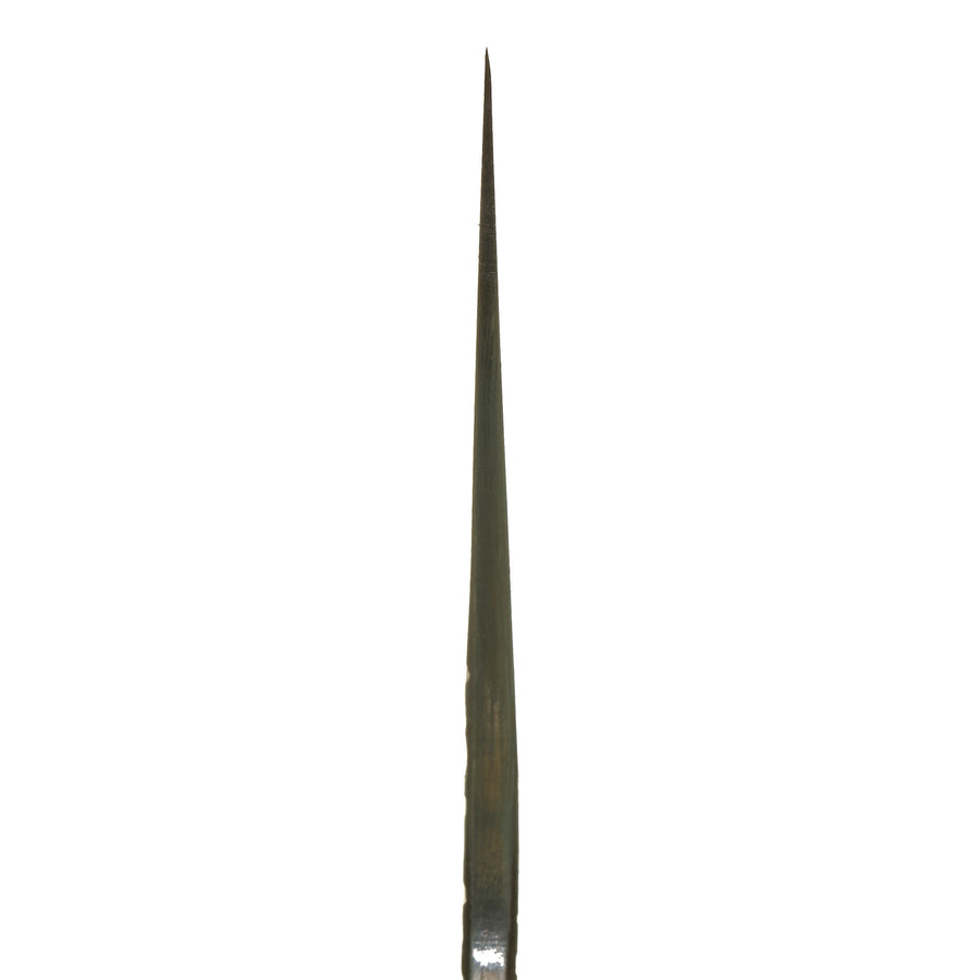 Isamitsu White #1 Stainless Clad Kurouchi Gyuto 210mm Ebony Handle