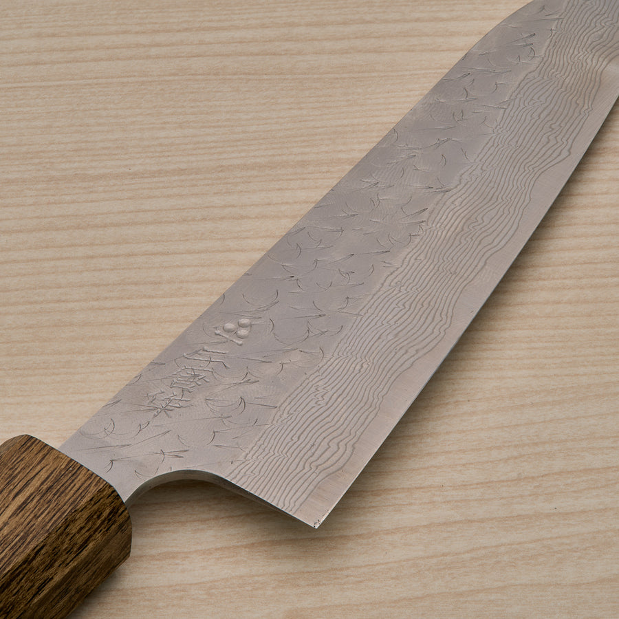 Nigara SG STRIX Petty 150mm Mono Oak Handle Dark