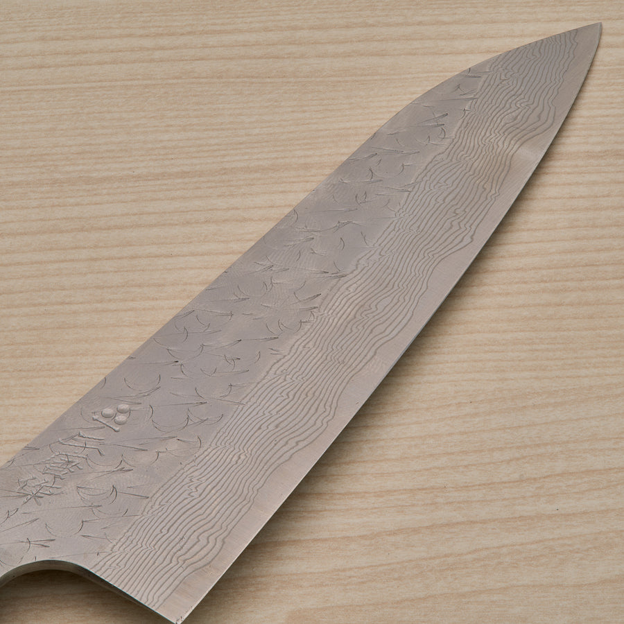 Nigara SG STRIX Petty 150mm Mono Oak Handle Dark