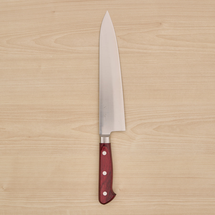 Hitohira TP Gyuto 210mm Wine Pakka Handle