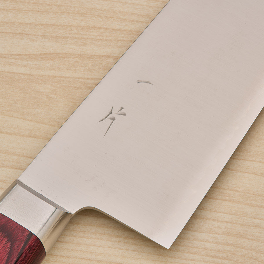 Hitohira TP Gyuto 210mm Wine Pakka Handle