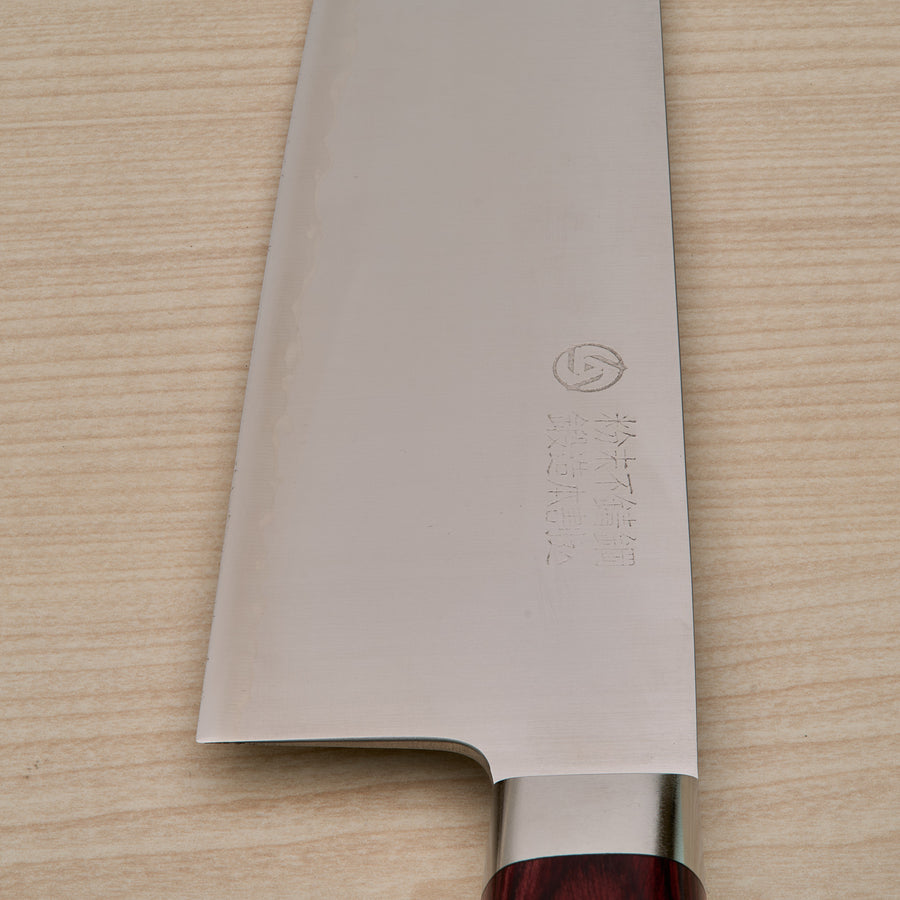 Hitohira TP Gyuto 210mm Wine Pakka Handle