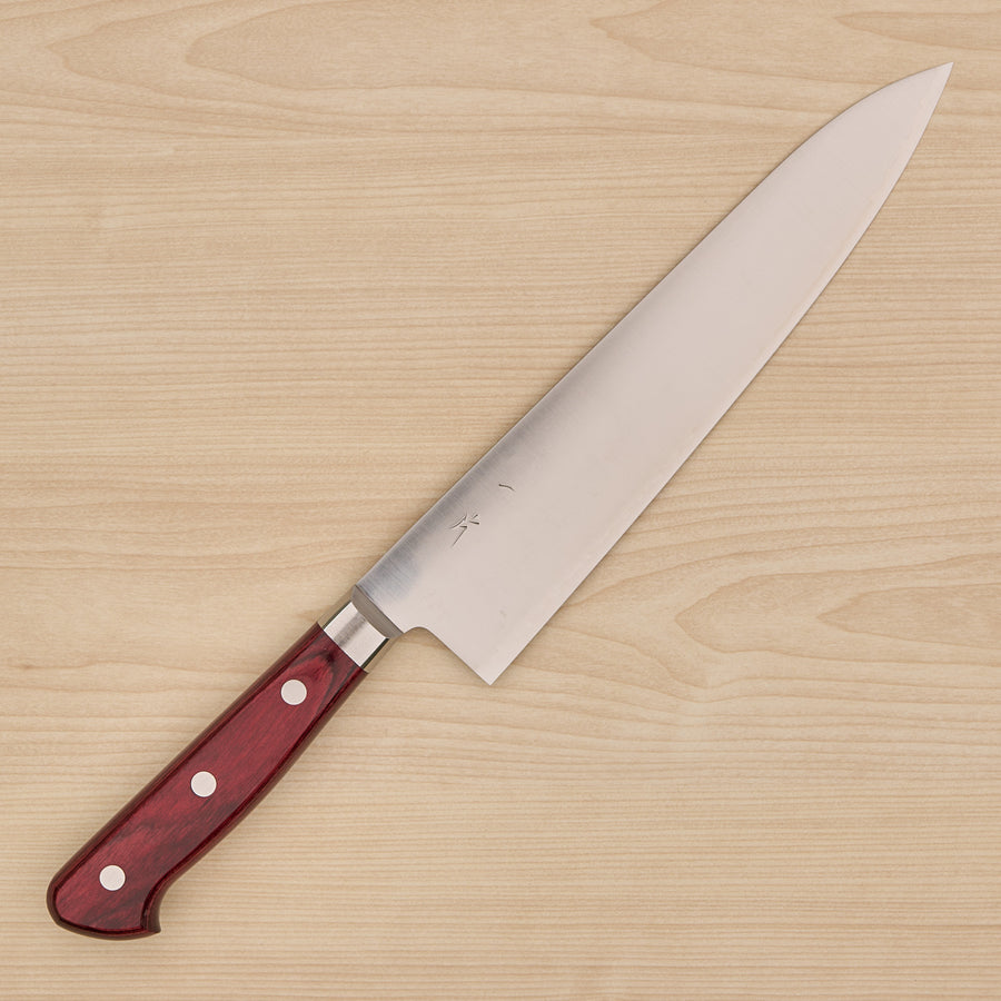 Hitohira TP Gyuto 210mm Wine Pakka Handle