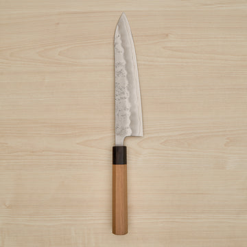 Hitohira Futana S3 Nashiji Gyuto 210mm Cherry Wood Handle