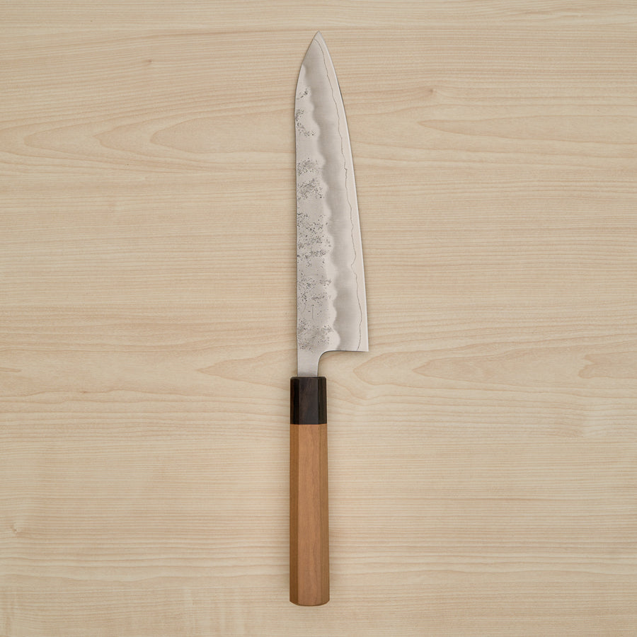 Hitohira Futana S3 Nashiji Gyuto 210mm Cherry Wood Handle