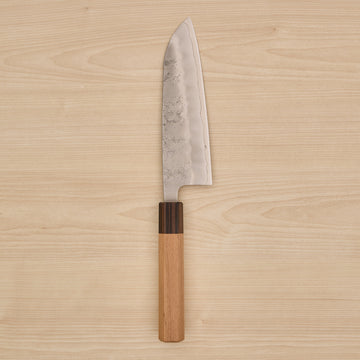 Hitohira Futana S3 Nashiji Santoku 170mm Cherry Wood Handle