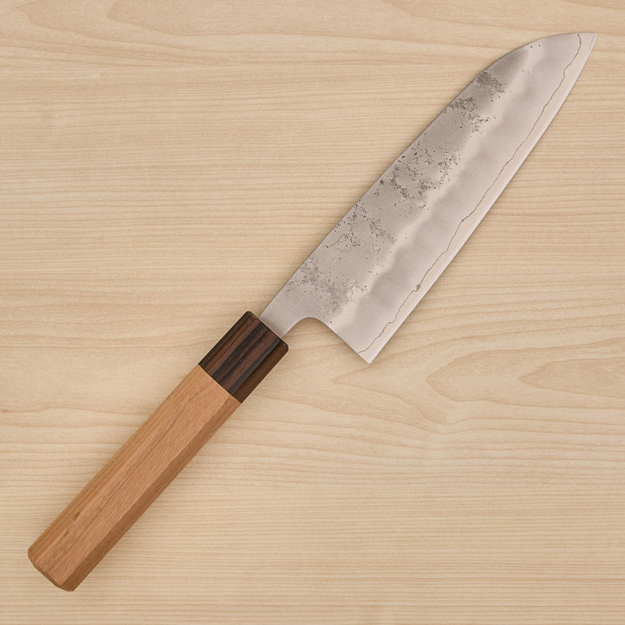 Hitohira Futana S3 Nashiji Santoku 170mm Cherry Wood Handle