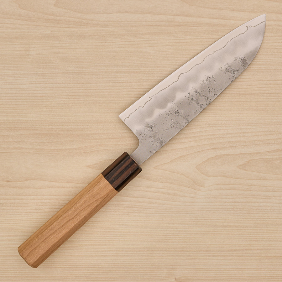 Hitohira Futana S3 Nashiji Santoku 170mm Cherry Wood Handle