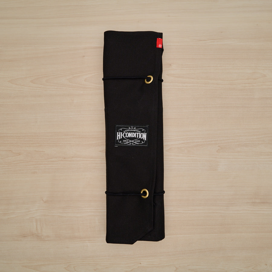 Hi-Condition Hanpu Canvas 6 Pockets Knife Roll Black