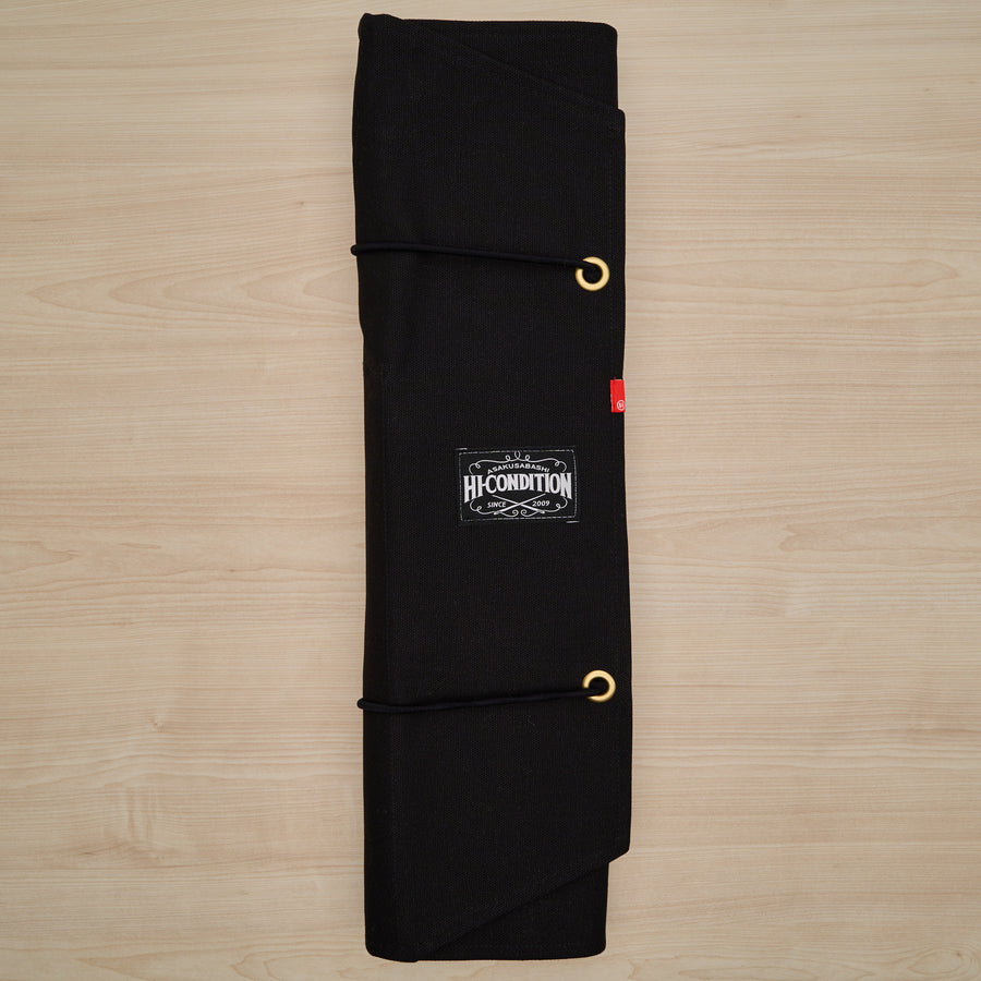 Hi-Condition Hanpu Canvas 9 Pockets Knife Roll Black