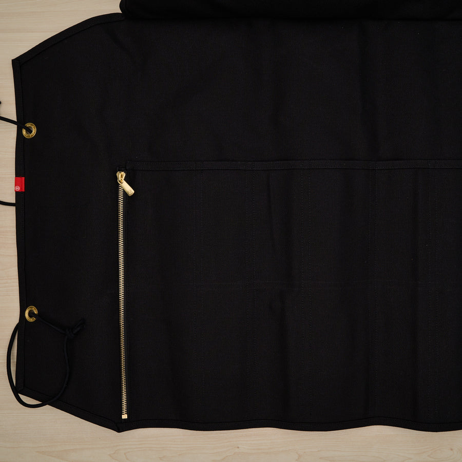 Hi-Condition Hanpu Canvas 9 Pockets Knife Roll Black