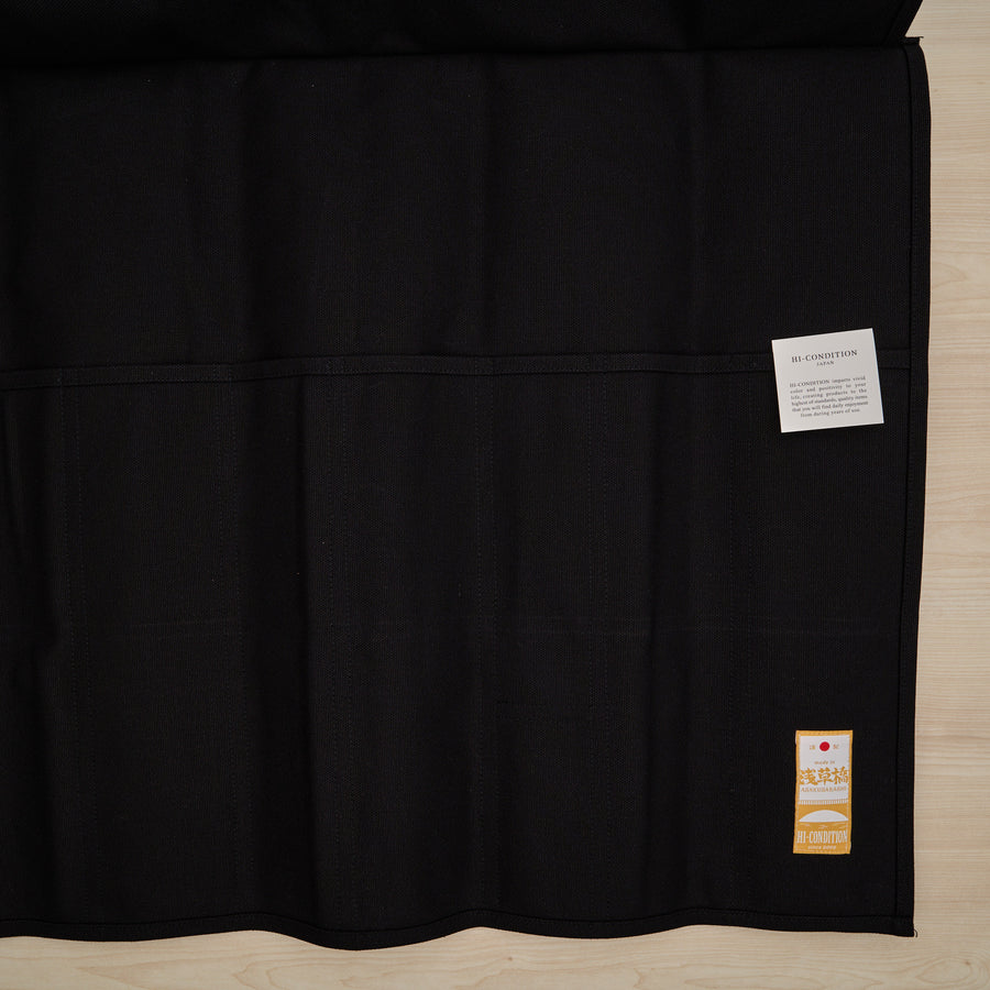 Hi-Condition Hanpu Canvas 9 Pockets Knife Roll Black