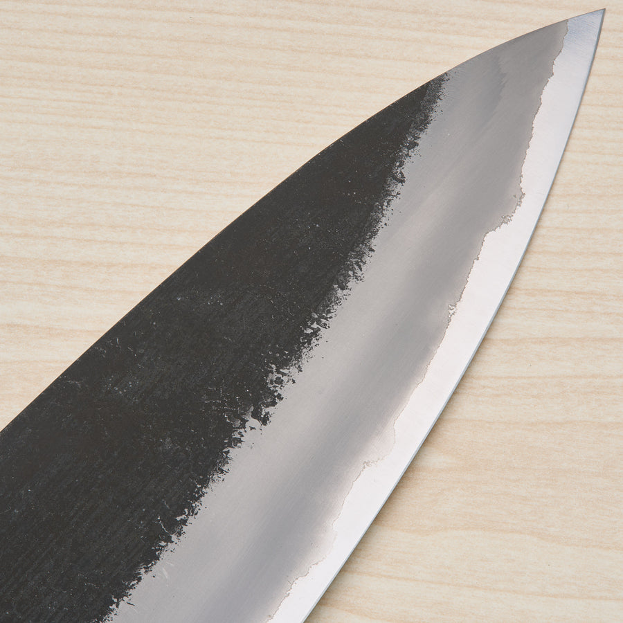 Hitohira Hinode Nashiji White #2 Stainless Clad Gyuto 210mm Ebony Handle