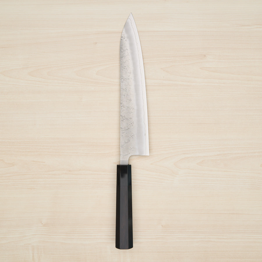 Hitohira Futana S3 Nashiji Gyuto 240mm Ebony Handle