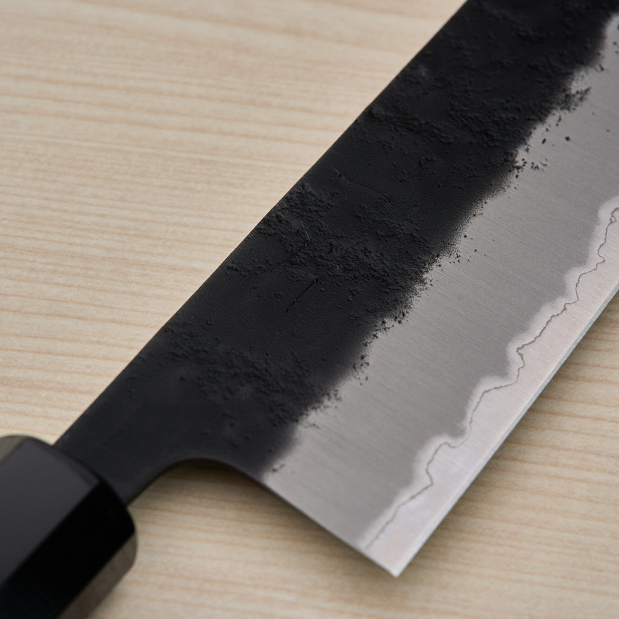 Hitohira Futana SB Kuro Nashiji Gyuto 240mm Ebony Handle