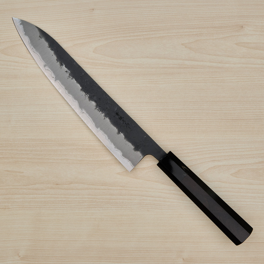 Hitohira Futana SB Kuro Nashiji Gyuto 240mm Ebony Handle