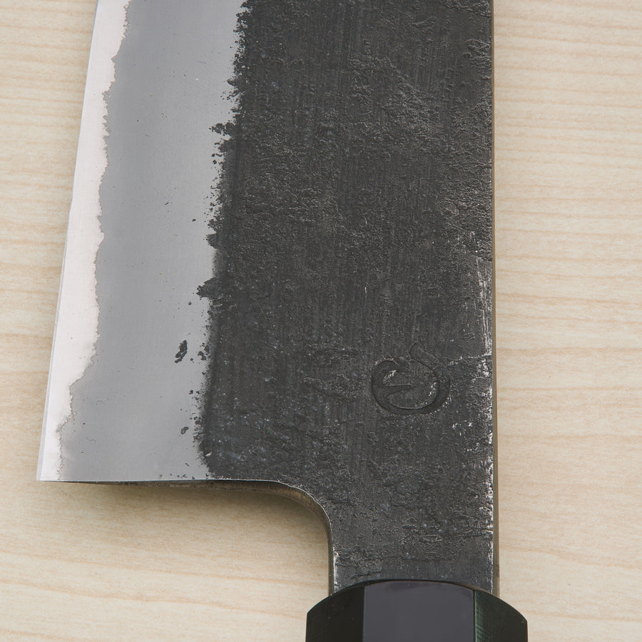 Hitohira Hinode Nashiji White #2 Stainless Clad Gyuto 240mm Ebony Handle