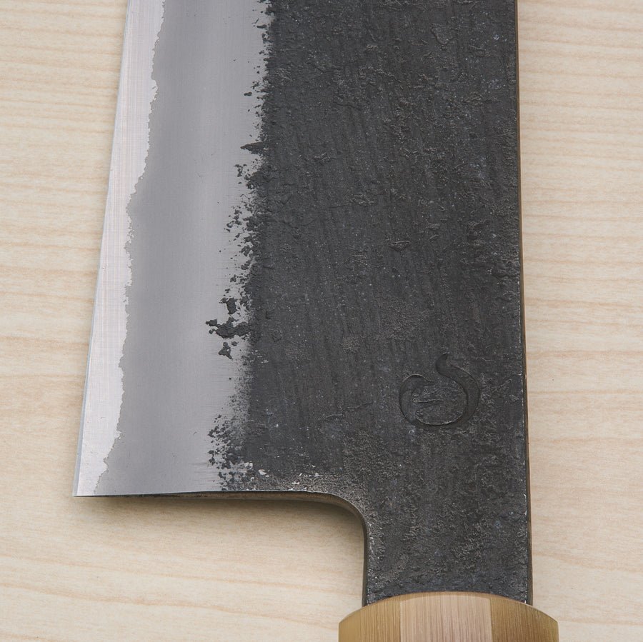 Hitohira Hinode Nashiji White #2 Stainless Clad Gyuto 240mm Taihei Quince Handle