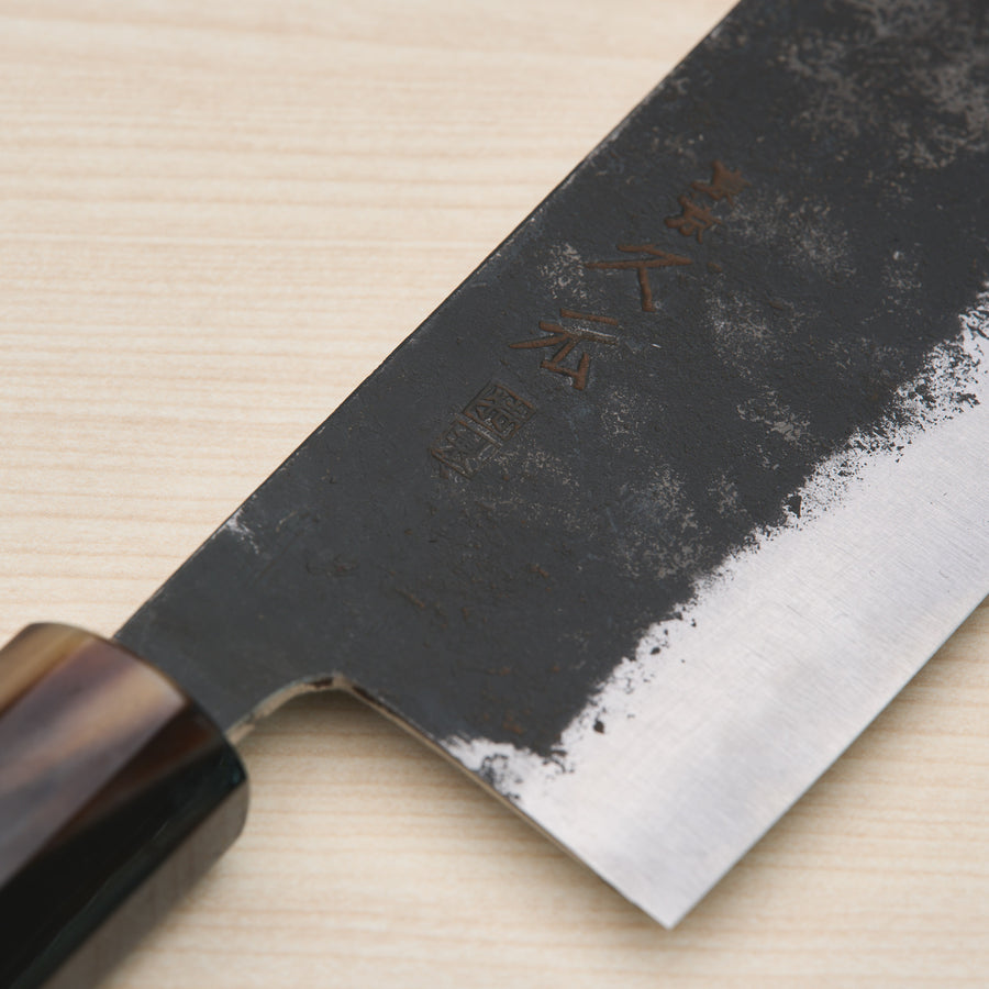 Morihei Hisamoto Kurouchi White #1 Nakiri Ebony Handle