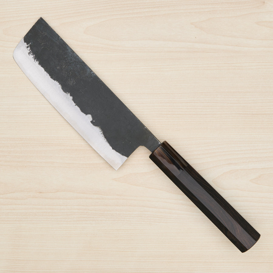 Morihei Hisamoto Kurouchi White #1 Nakiri Ebony Handle