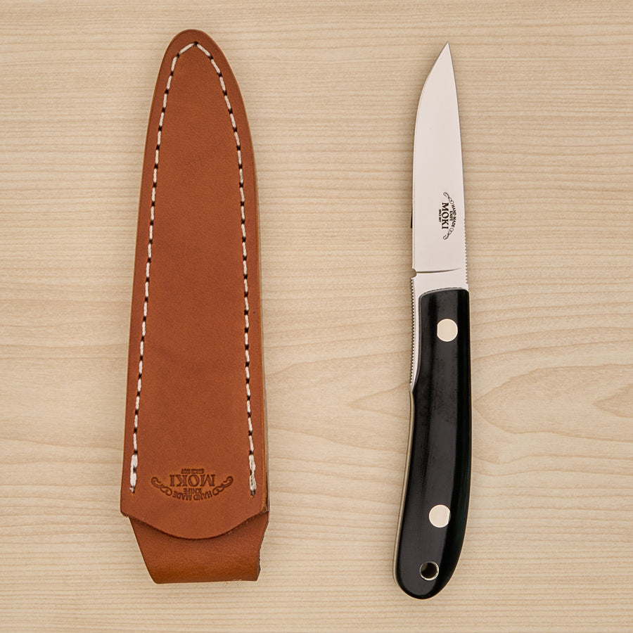 MOKI Banff Fixed Blade Linen Micarta Handle (Medium)