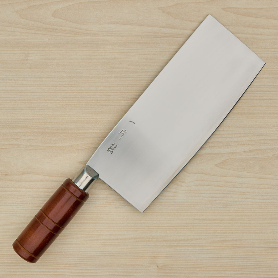 Hitohira Stainless Clad Chinese Cleaver 200mm Beechwood Handle