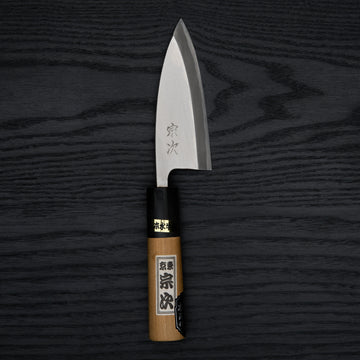 Morihei Munetsugu White #2 Deba 105mm Ho Wood Handle