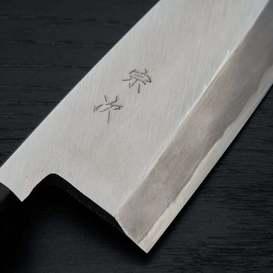 Morihei Munetsugu White #2 Deba 180mm Ho Wood Handle (Fine Finish)