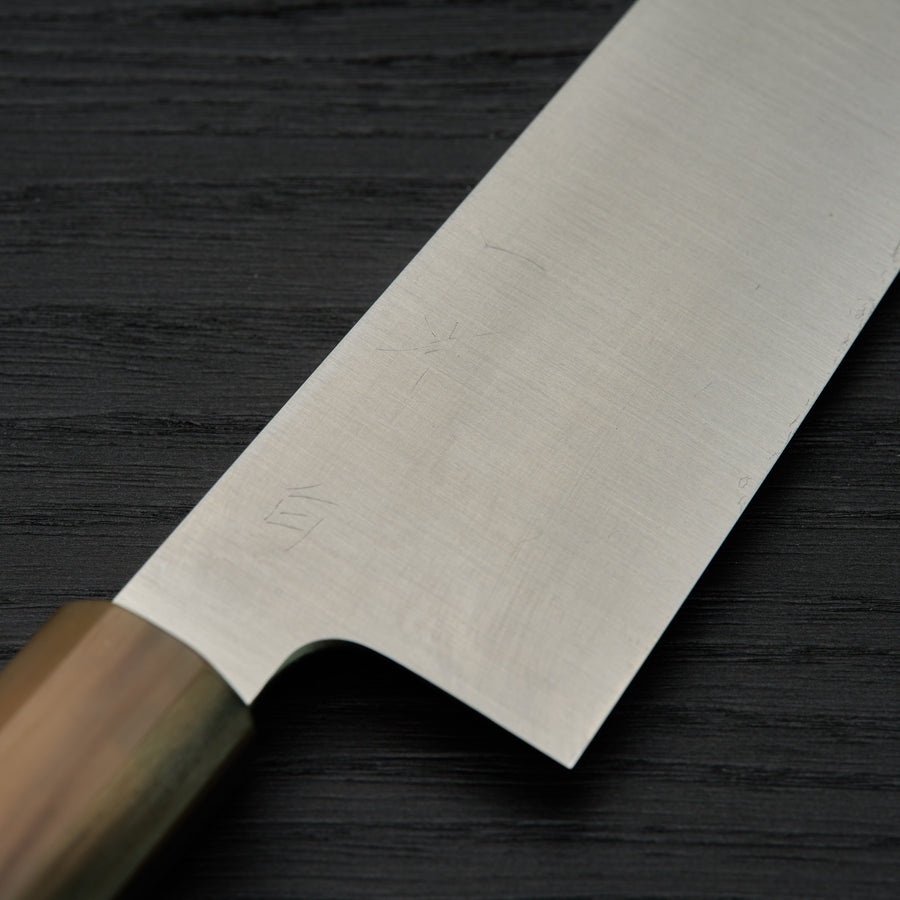 Hitohira Ashi White #2 Gyuto 210mm Ebony Handle