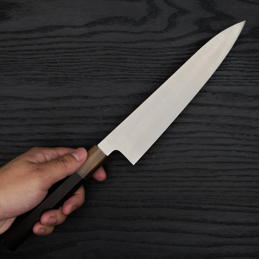 Hitohira Ashi White #2 Gyuto 210mm Ebony Handle