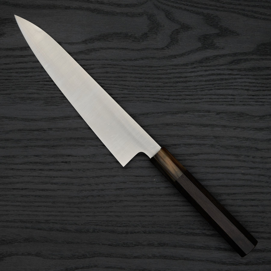 Hitohira Ashi White #2 Gyuto 210mm Ebony Handle