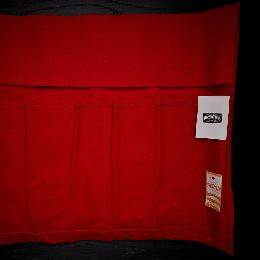 Hi-Condition Hanpu Canvas 6 Pockets Knife Roll Red