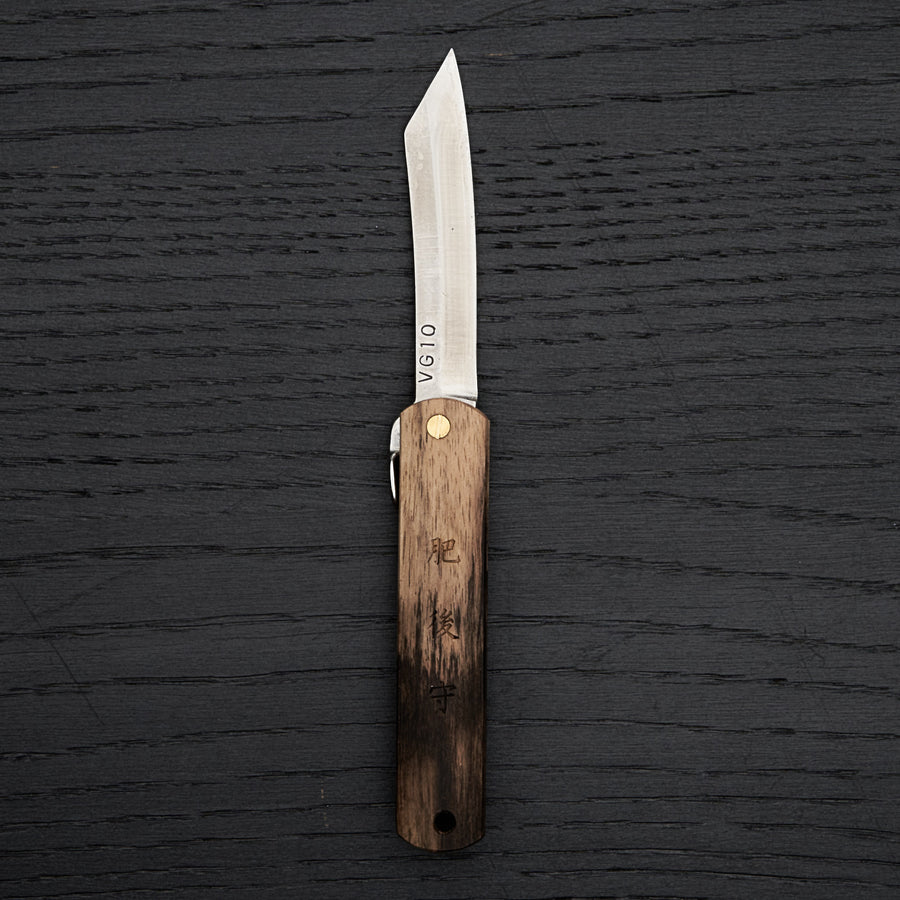 Higonokami VG10 Folding Knife Kurokaki Persimmon Handle