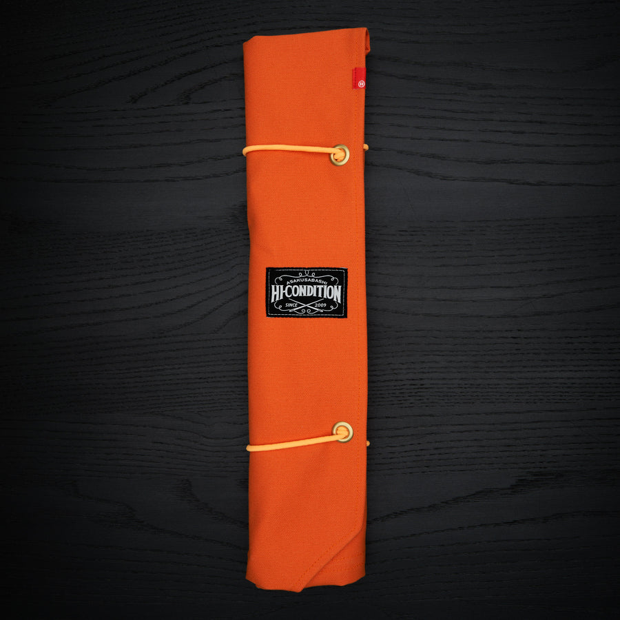 Hi-Condition Hanpu Canvas 6 Pockets Knife Roll Orange