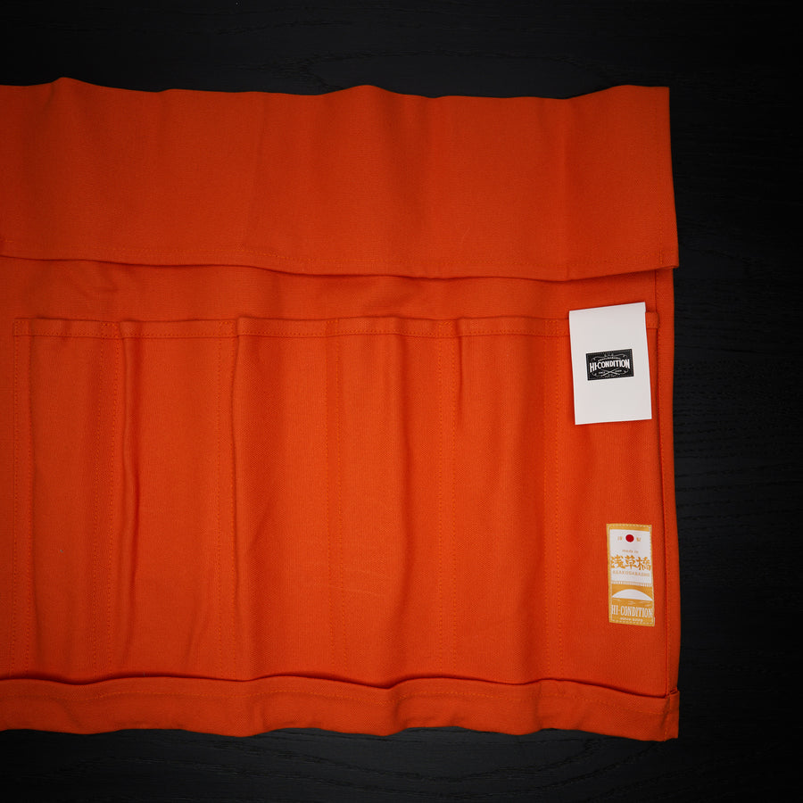 Hi-Condition Hanpu Canvas 6 Pockets Knife Roll Orange